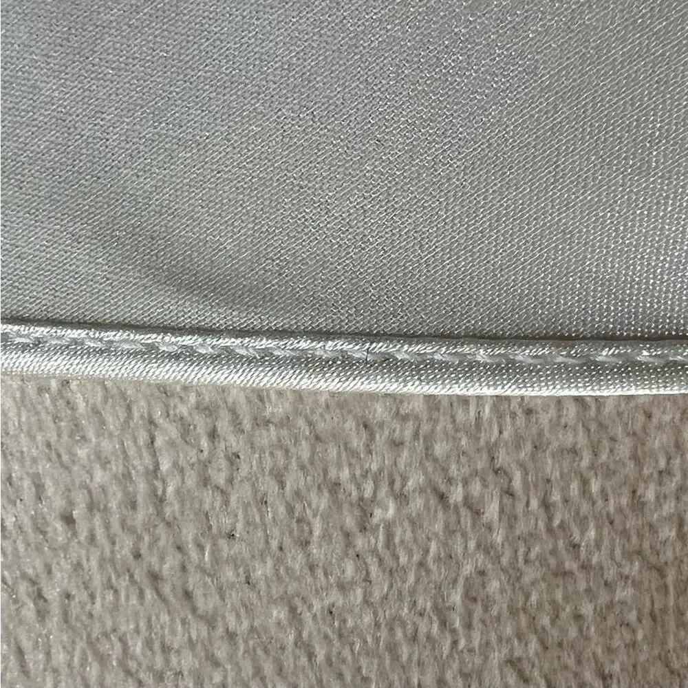 Vintage 90s Satin Bridal Slip Dress – Hand Embroidered, French Seams, Size L - Picture 11 of 11